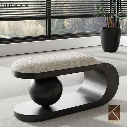 Silvan Dropped Back Boucle Pouf Stool