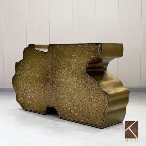 Brutalist Brass Hand-Hammered Totem