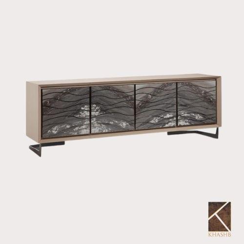 Rosso Levanto Graphic Wave Credenza