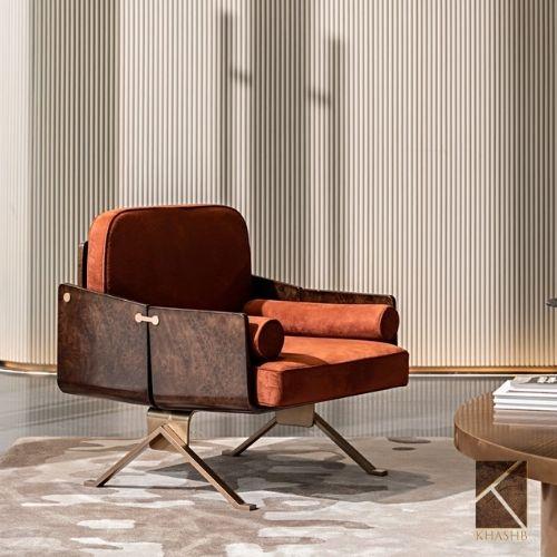 The Vanguard Burl-Wood Club Chair