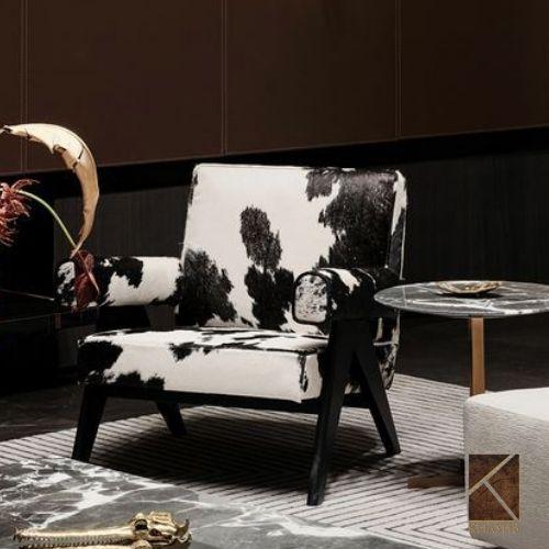 Monochrome Pony Accent Chair