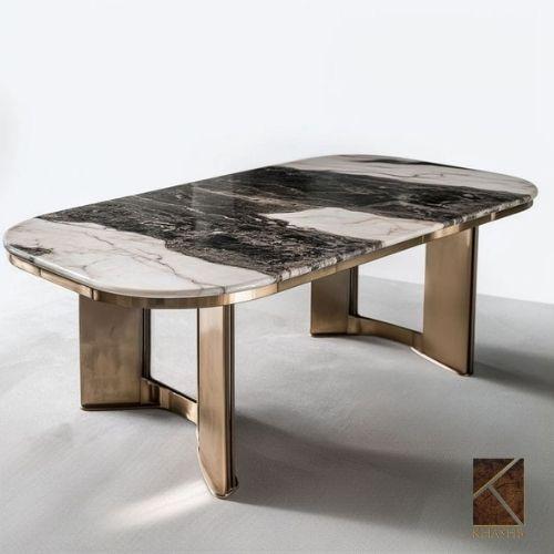Panda Monolithic Curved Edge Table