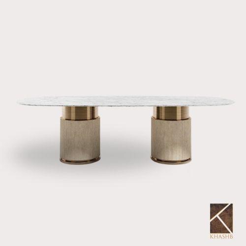 Fluted Palazzo Fluted Twin-Drum Table