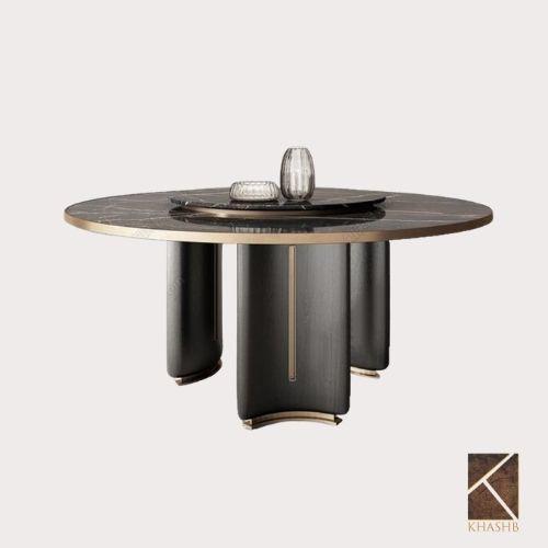 Marquina Radial Lazy-Susan Round Table