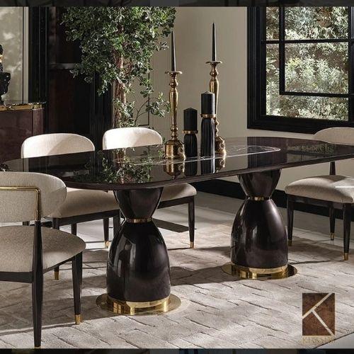 Hourglass Obsidian Statement Table