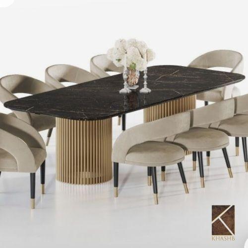 Nero Marquina Fluted Cage Table