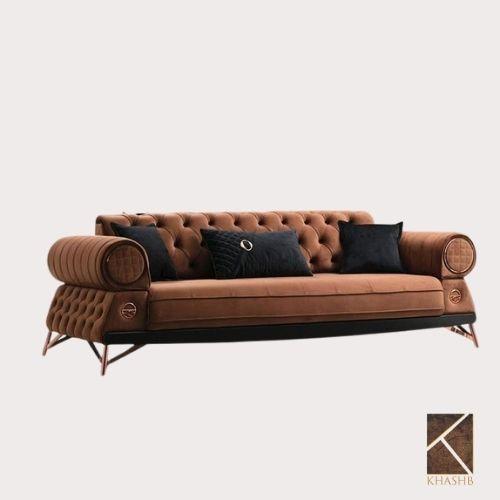 Curved bulky sofa