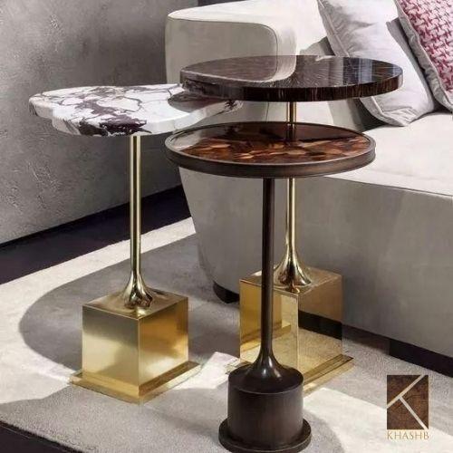 Pedestal Crown Pillar Accent Tables