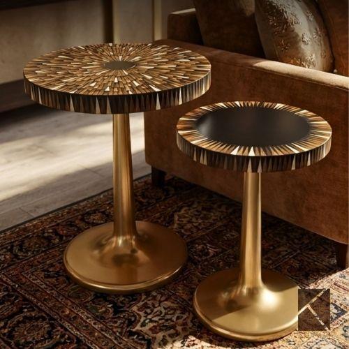 Solaria Marquetry Sunburst Pair