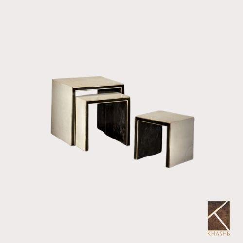 Minimalist Platinum Cube Trio