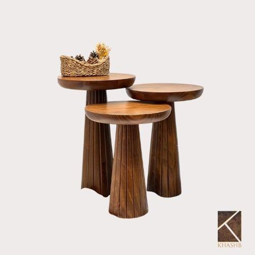 Silvan Fluted Solid Timber Trio