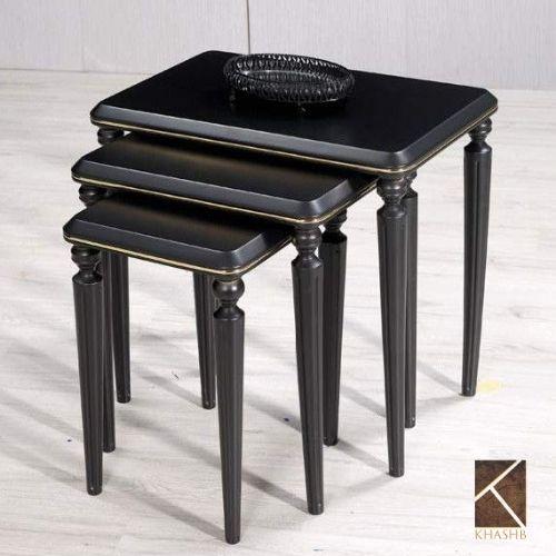 Regency Fluted Black Velvet Trio