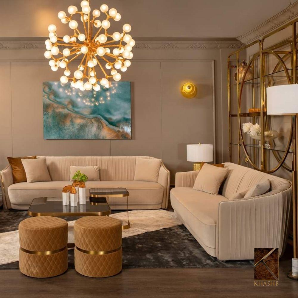 Verdant Slender Channel-Back Lounge Suite