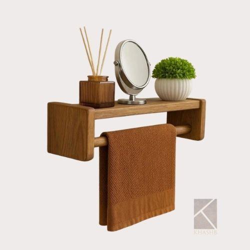 Wooden Towel Shelf