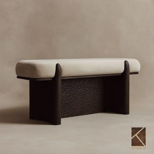 Serpentine Curved Ribbon Foyer Bench