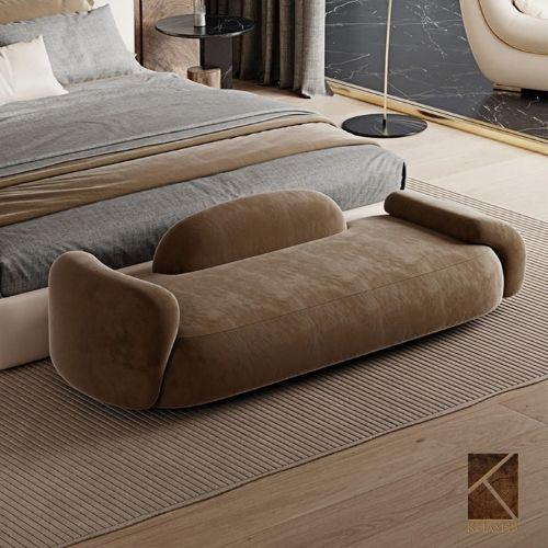Aura Smoked Ombre Metallic Bench