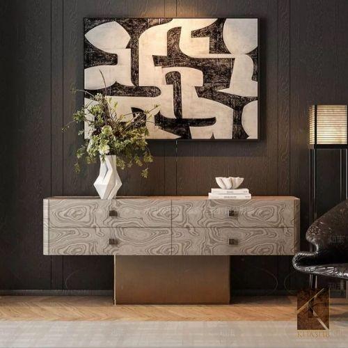 Matrix Fluid Water-Grain Credenza