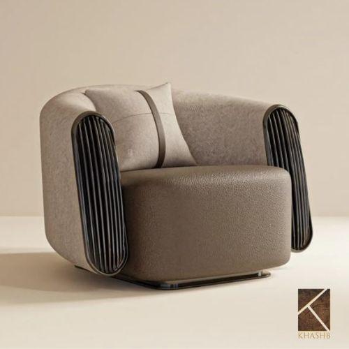 Ribbed Flute Barrel Chair