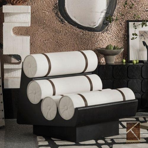 Sculptural Wingback Chair