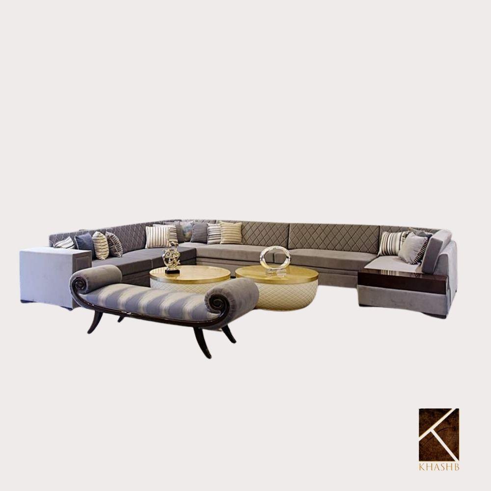 Majestic Diamond Quilted U-Sectional