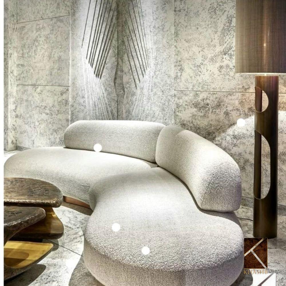 Siren Organic Kidney-Shaped Biomorphic Sofa