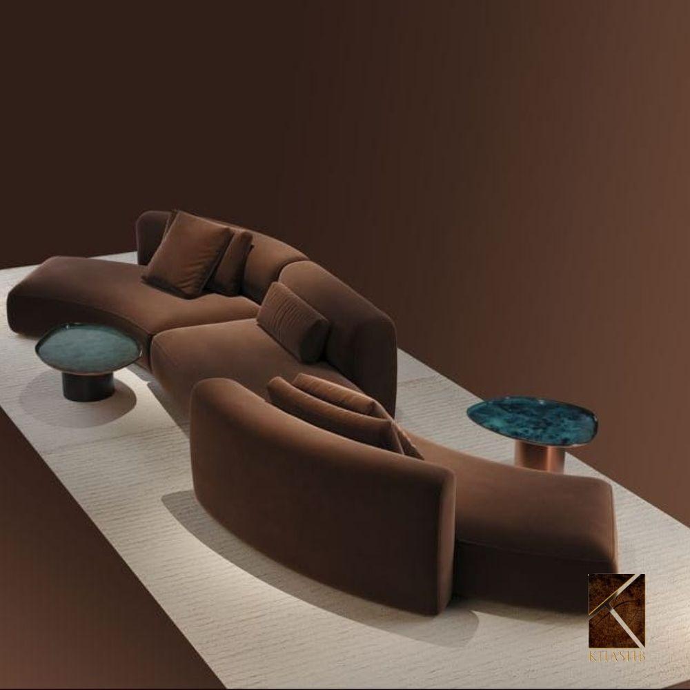 Serpentine Chocolate Velvet Conversation Island