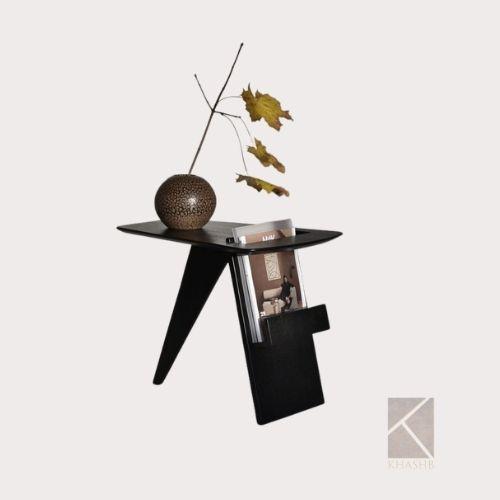 Side Table with Magazine Rack